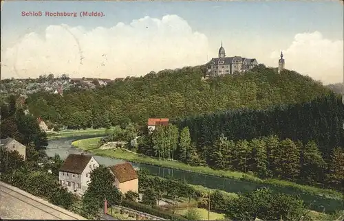 Rochsburg Schloss mit Muldenpartie Kat. Lunzenau