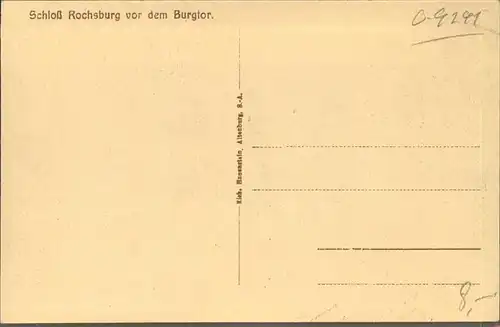 Rochsburg Schloss Burgtor Kat. Lunzenau