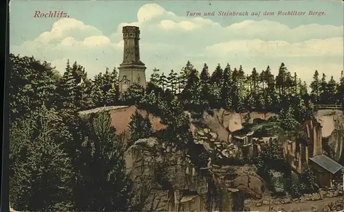 Rochlitz Sachsen Turm und Steinbrueche des Rochlitzer Berges
 Kat. Rochlitz