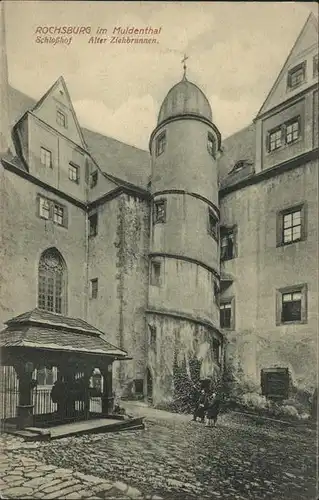 Rochsburg Schlosshof Alter Ziehbrunnen Kat. Lunzenau