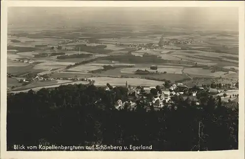 Schoenberg Sachsen Blick vom Kapellenbergturm Kat. Waldheim Sachsen