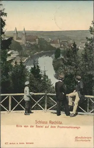 Rochlitz Sachsen Blick von der Bastei Promenadenweg Kat. Rochlitz