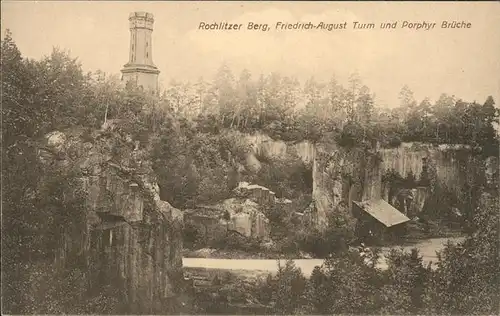 Rochlitz Sachsen Friedrich August Turm und Porphyrbrueche des Rochlitzer Berges
 Kat. Rochlitz