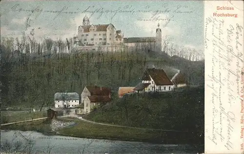 Rochsburg Schloss Muldenbruecke Kat. Lunzenau