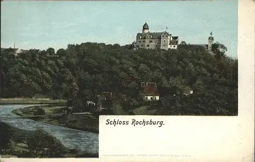 Rochsburg Graefl Schoenburger Schloss mit Mulde Haengebruecke Kat. Lunzenau