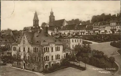 Hohenstein Ernstthal Marktplatz Kirche Rathaus Kat. Hohenstein Ernstthal