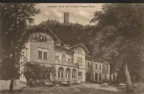 Rochlitz Sachsen Gasthaus Rochlitzer Berg mit Friedrich August Turm Kat. Rochlitz