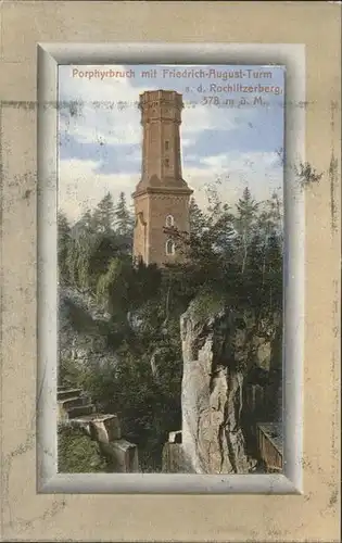 Rochlitz Sachsen Porphyrbruck mit Friedrich August Turm Kat. Rochlitz