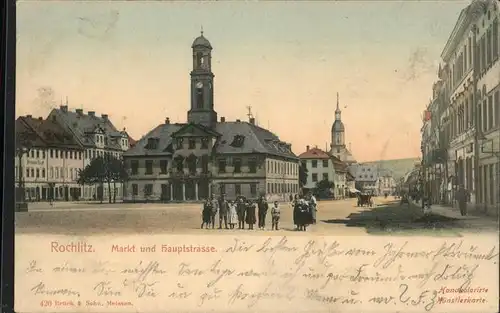 Rochlitz Sachsen Markt Hauptstrasse Rathaus Kat. Rochlitz