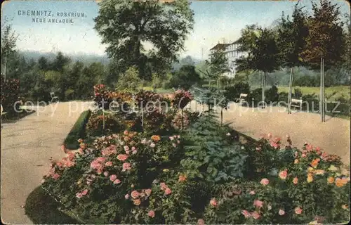 Chemnitz Rosarium mit neuen Anlagen Kat. Chemnitz