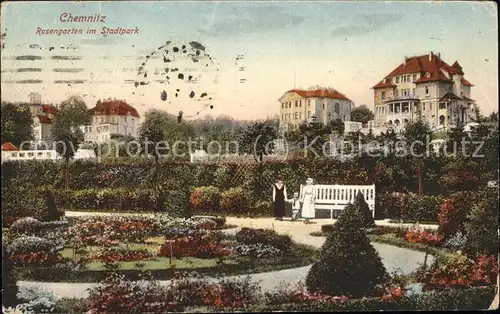 Chemnitz Rosengarten im Stadtpark Kat. Chemnitz