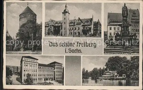 Freiberg Sachsen Rathaus u.Kaserne Kat. Freiberg