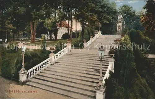 Freiberg Sachsen Freitreppe im Albertpark Kat. Freiberg