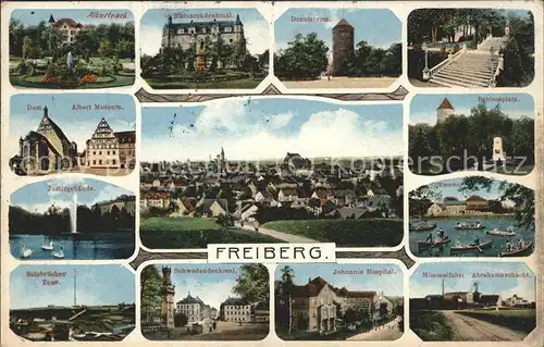 Freiberg Sachsen Schwedendenkmal u.Schlossplatz Kat. Freiberg