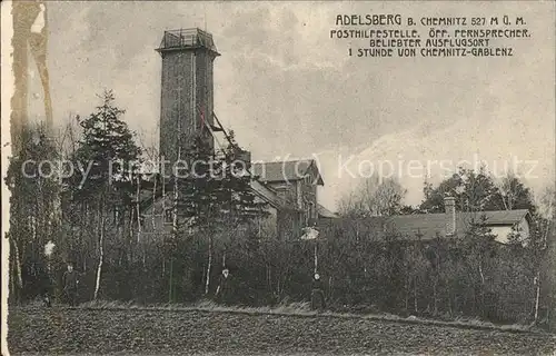 Adelsberg Chemnitz mit Turm Kat. Chemnitz