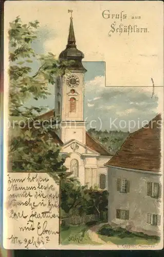 Schaeftlarn mit Kirche Kat. Schaeftlarn