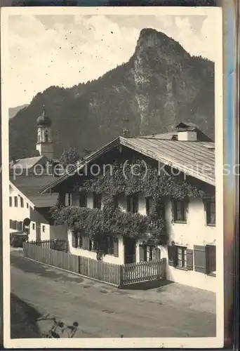 Oberammergau Strassenpartie mit Kofel Kat. Oberammergau