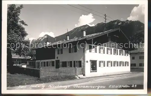 Oberammergau Haus von Ludwig Kirchmayr in der Ettalerstr.23 Kat. Oberammergau