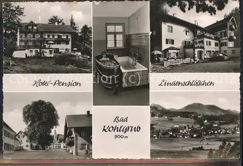 Bad Kohlgrub mit Hotel Pension Lindenschloesschen Kat. Bad Kohlgrub