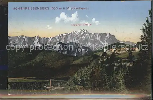 Hohenpeissenberg mit Zugspitze Kat. Hohenpeissenberg