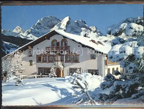 Mittenwald Bayern Hotel Toni Hof im Winter Kat. Mittenwald