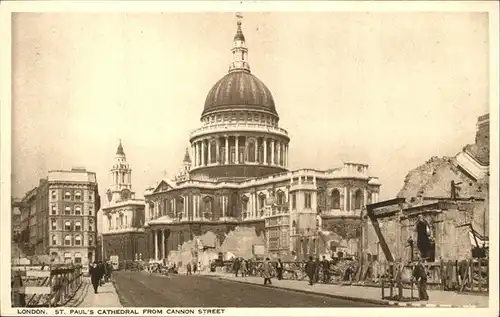 London St. Pauls Cathedral Cannon Street Kat. City of London