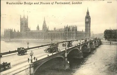 London Westminster Bridge House of Parliament Kat. City of London