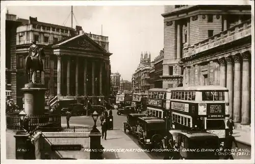 London Mansion House National Provincial Bank of England Kat. City of London