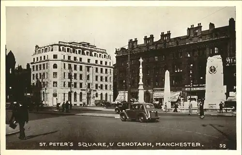 Manchester St. Peters Square Cenotaph Kat. Manchester