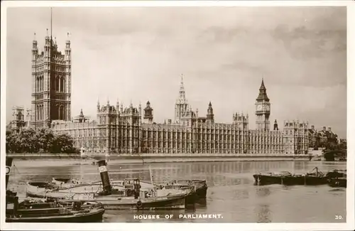 London Houses of Parliament Dampfschiff Kat. City of London