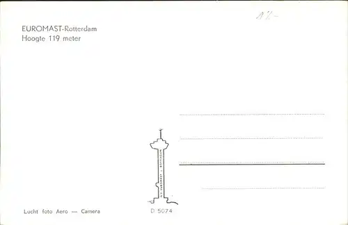 Rotterdam Hoogte Euromast Kat. Rotterdam