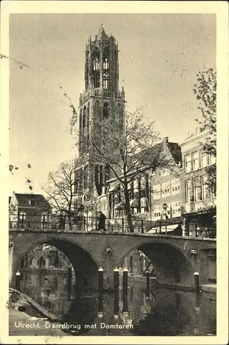 Utrecht Gaardbrug met Domtoren Kat. Utrecht