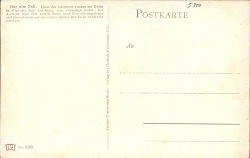 Bonn Rhein Alter Zoll Kanone Schiffe Rhein Kuenstlerkarte / Bonn /Bonn Stadtkreis