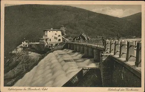 Gemuend Eifel Urfttalsperre Sperrmauer Seehof Hotel Restaurant  Kat. Schleiden