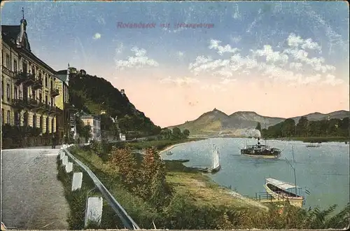 Rolandseck mit Rhein Siebengebirge Kat. Remagen