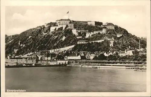 Ehrenbreitstein Panorama mit Rhein Kat. Koblenz