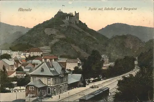 Altenahr Bahnhof Burgruine Eisenbahn Kat. Altenahr