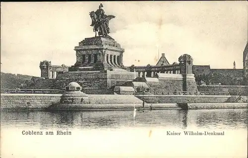 Koblenz Rhein Deutsches Eck Kaiser Wilhelm Denkmal Kat. Koblenz