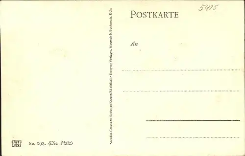 Caub Pfalz Rheinpanorama Kuenstlerkarte Kat. Kaub