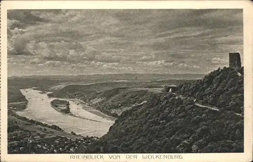 Bad Honnef Rheinpanorama von Wolkenburg  Kat. Bad Honnef