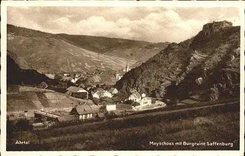 Mayschoss Ahrtal mit Burgruine Saffenburg Kat. Mayschoss