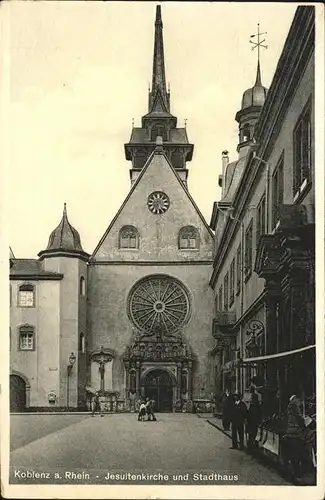 Koblenz Rhein Jesuitenkirche und Stadthaus Kat. Koblenz