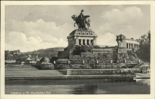 Koblenz Rhein Deutsches Eck Kaiser Wilhelm Denkmal Kat. Koblenz