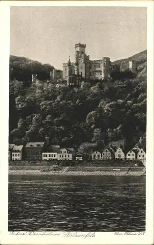 Koblenz Rhein Rheinpanorama mit Burg Stolzenfels Kat. Koblenz