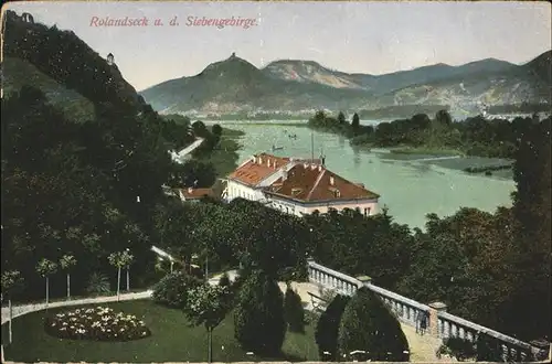 Rolandseck Rheinpanorama mit Siebengebirge Kat. Remagen