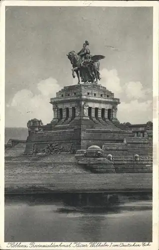 Koblenz Rhein Deutsches Eck Kaiser Wilhelm Denkmal Kat. Koblenz