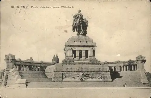 Koblenz Rhein Deutsches Eck Kaiser Wilhelm Denkmal Kat. Koblenz