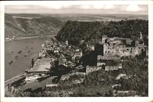 St Goar Rheinpanorama mit Burg Rheinfels Kat. Sankt Goar