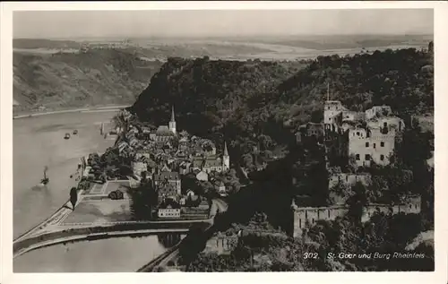 St Goar Rheinpanorama mit Burg Rheinfels Kat. Sankt Goar