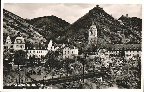 Kamp Bornhofen Panorama mit Kirche Kat. Kamp Bornhofen